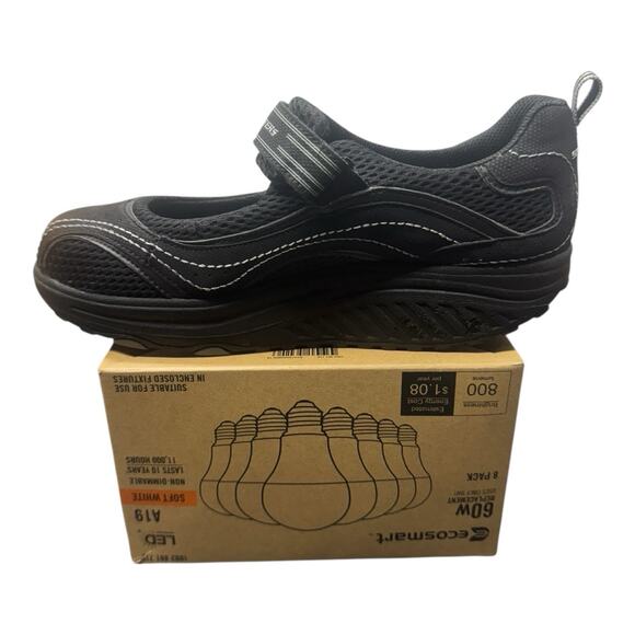 Skechers Shape Ups Black Mary Jane Walking Exercise Sneakers 7.5 Toning Exercise - Picture 5 of 11
